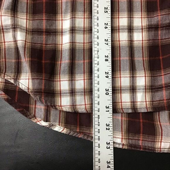 Magellan Sportswear Men's Brown Plaid Button Up Shirt XXL - Picture 7 of 10